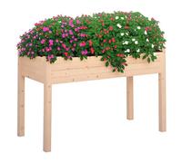 Jardinière sur pieds potager - Outsunny - inserts d'irrigation feutre de drainage inclus - bois massif sapin - 122x56x76cm - naturel