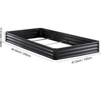 Jardinière surélevée - 240 x 120 x 28 cm - Jardinières - Gris - 860 litres