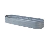 Bac à plantes 'Alfedena' acier galvanisé ovale 171 x 50 x 25 cm Anthracite