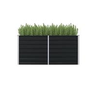 vidaXL Lit surélevé Anthracite 160 x 80 x 77 cm Acier galvanisé