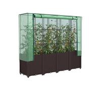 VIDAXL Jardinière surélevée rotin 160x40x153 cm