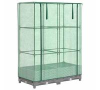 Jardinière surélevée avec housse aspect rotin 80x40x123 cm