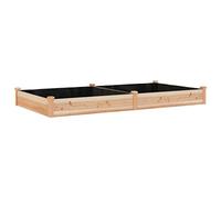 Jardinière surélevée avec insert - 240 x 120 x 25 cm - En bois massif de sapin - Grand pot de fleurs pour jardin, parc, cour, balcon