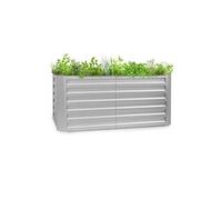 Jardinière surélevée - Blum High Grow Straight - Carré de potager - 120x60x60cm - Plate-bande surélevée - Acier - Argent - Volume: 432 l