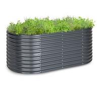 Blumfeldt Jardinière surélevée High Grow – 200 × 80 × 100 cm – tôle d'acier ondulée – montage facile