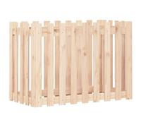 Jardinière surélevée design clôture à lattes - 100 x 50 x 70 cm - En bois massif de pin - Grand pot de fleurs - Pour l'intérieur - Pour balcon, parc, cour, jardin