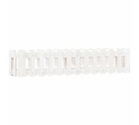 Jardinière surélevée design clôture à lattes - Blanc - 150 x 30 x 30 cm - En bois massif de pin - Grand pot de fleurs - Grand pot de fleurs d'intérieur - Pour balcon, parc, cour, jardin