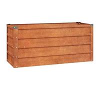 Jardinière surélevée en acier Corten - 100 x 40 x 45 cm - Grand pot de fleurs d'extérieur - Grand pot de fleurs pour l'intérieur - Pour jardin, terrasse, cour, parcs