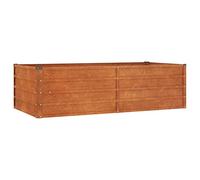 Jardinière surélevée en acier Corten - 160 x 80 x 45 cm - Grand pot de fleurs d'extérieur - Grand pot de fleurs pour l'intérieur - Pour jardin, terrasse, cour, parcs
