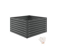 Jardinière - TECTAKE - Bac à fleurs surélevé BLOMMA en acier galvanisé, ergonomique, 600 L, 100 x 100 x 62 cm - Anthracite