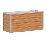 Jardinière surélevée en acier galvanisé - vidaXL - 100x40x45 cm - Marron clair - Résistant aux intempéries