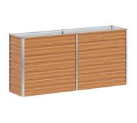 Jardinière surélevée en acier galvanisé - vidaXL - 160x40x77 cm - Marron clair - Résistant aux intempéries