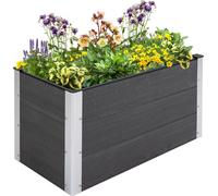 Jardinière surélevée en aluminium, bac à fleurs, serre de jardin, jardinière résistante aux intempéries, sans fond, dimensions 100 x 50 x 55,5 cm, pour terrasse ou balcon