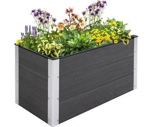 Jardinière surélevée en aluminium, bac à fleurs, serre de jardin, jardinière résistante aux intempéries, sans fond, dimensions 100 x 50 x 55,5 cm, pour terrasse ou balcon