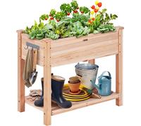 Jardinière surélevée en bois 33,9 x 18,1 x 30 pouces Fleurs Légumes Herbes aromatiques