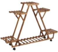 Jardinière surélevée en bois - Jardinière triangulaire - Modèle standard - Sur roulettes - Pour l'intérieur et l'extérieur - 91 x 25 x 81 cm.