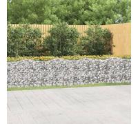 Jardinière surélevée en gabions avec arche haute The Living Store, 600 x 100 x 100 cm, fer galvanisé