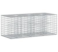 Jardinière surélevée en gabions vidaXL, couleur argent