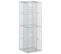 Jardinière surélevée en gabions vidaXL, couleur argent