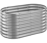 Jardinière surélevée en métal, 1,2 x 0,6 x 0,6 m Jardinière ovale galvanisée pour l'extérieur, fond ouvert, grande jardinière surélevée pour cultiver des légumes, des fleurs, des plantes succulentes,