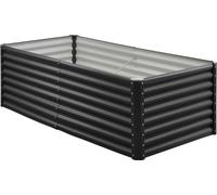 Jardinière surélevée en métal, 1,8 x 0,9 x 0,6 m Jardinière galvanisée d'extérieur, fond ouvert, grande jardinière surélevée pour cultiver des légumes, des fleurs, des herbes aromatiques et des plante