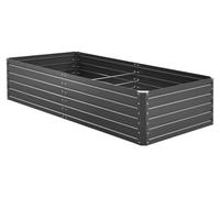 Jardinière surélevée en métal, 2,0 x 1,0 x 0,5 m Jardinière d'extérieur en galvalume, fond ouvert, grande jardinière surélevée pour cultiver des légumes, des fleurs, des herbes aromatiques et des plan