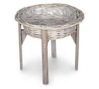 Jardinière surélevée en osier, d40h36 (panier h10), lot de 3