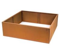 Jardinière surélevée G21 102 x 32 x 102 cm, en acier Corten