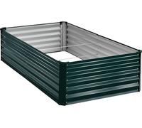 Jardinière surélevée galvanisée, 2030 x 1020 x 460 mm, kit de jardinière rectangulaire en métal pour l'extérieur, bac à plantes surélevé antirouille avec gants, alu-zinc, pour la culture de fleurs et