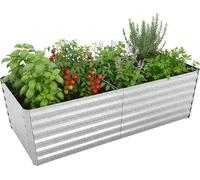 Jardinière surélevée galvanisée 57 x 180 x 90 cm