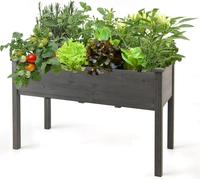 Jardinière surélevée, grand bac à fleurs en bois, 125 x 59 x 76 cm
