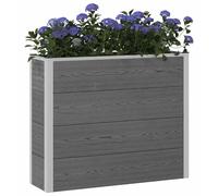 Jardinière surélevée Gris 100 x 30 x 22 cm WPC et Aluminium