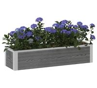 Jardinière surélevée Gris 100 x 30 x 22 cm WPC et Aluminium