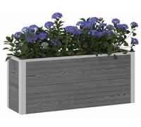 Jardinière surélevée Gris 100 x 30 x 42 cm WPC et Aluminium