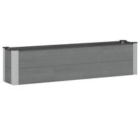 Jardinière surélevée Gris 150 x 30 x 36 cm WPC et Aluminium