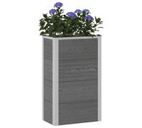Jardinière surélevée Gris 50 x 30 x 82 cm WPC et Aluminium