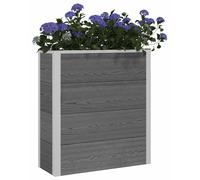 Jardinière surélevée Gris 75 x 30 x 22 cm WPC et Aluminium