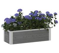 Jardinière surélevée Gris 75 x 30 x 22 cm WPC et Aluminium