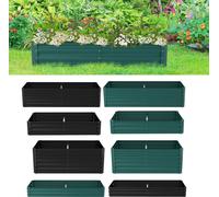 Jardinière surélevée Jayseuw verte 240 x 90 x 60 cm en acier galvanisé - Jardinières
