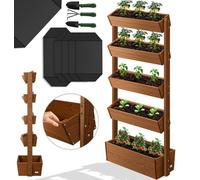 Jardinière surélevée KESSER® à plusieurs niveaux, jardinière premium, escalier de fleurs, jardinière en escalier – potager, jardinière à herbes aromatiques, bac à plantes, châssis de culture, parterre