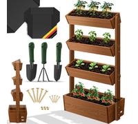 Jardinière surélevée KESSER® à plusieurs niveaux, jardinière premium, escalier de fleurs, jardinière en escalier – potager, jardinière à herbes aromatiques, bac à plantes, châssis de culture, parterre