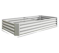 Jardinière surélevée, métal durable, nombreuses possibilités de plantation, argent, 6 x 3 x 1 pied