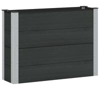 Jardinière surélevée Noir 100 x 30 x 72 cm WPC et Aluminium