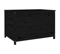 Jardinière surélevée - Noir - 119,5 x 82,5 x 78 cm - En bois massif de pin - Grand pot de fleurs d'intérieur - Grand pot de fleurs pour terrasse, cour, balcon, parc