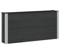 Jardinière surélevée Noir 150 x 30 x 72 cm WPC et Aluminium