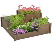 Jardinière surélevée Outsunny à 3 niveaux pour potager et fleurs, pour terrasse et balcon