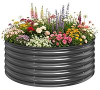 Jardinière surélevée Outsunny en acier, bac à fleurs, serre de jardin, jardinière, jardinière de jardin