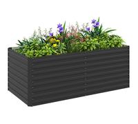 Jardinière surélevée - Outsunny - galvanisée - rectangulaire - fond ouvert - 160 x 80 x 60 cm - gris