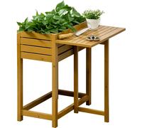 Jardinière surélevée Outsunny pour fleurs et herbes aromatiques, avec plateau rabattable, pour le jardin