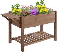 Jardinière surélevée - Plate-bande/bac à plantes surélevé - Bois massif - Pour le jardin et le balcon - Résistant aux intempéries